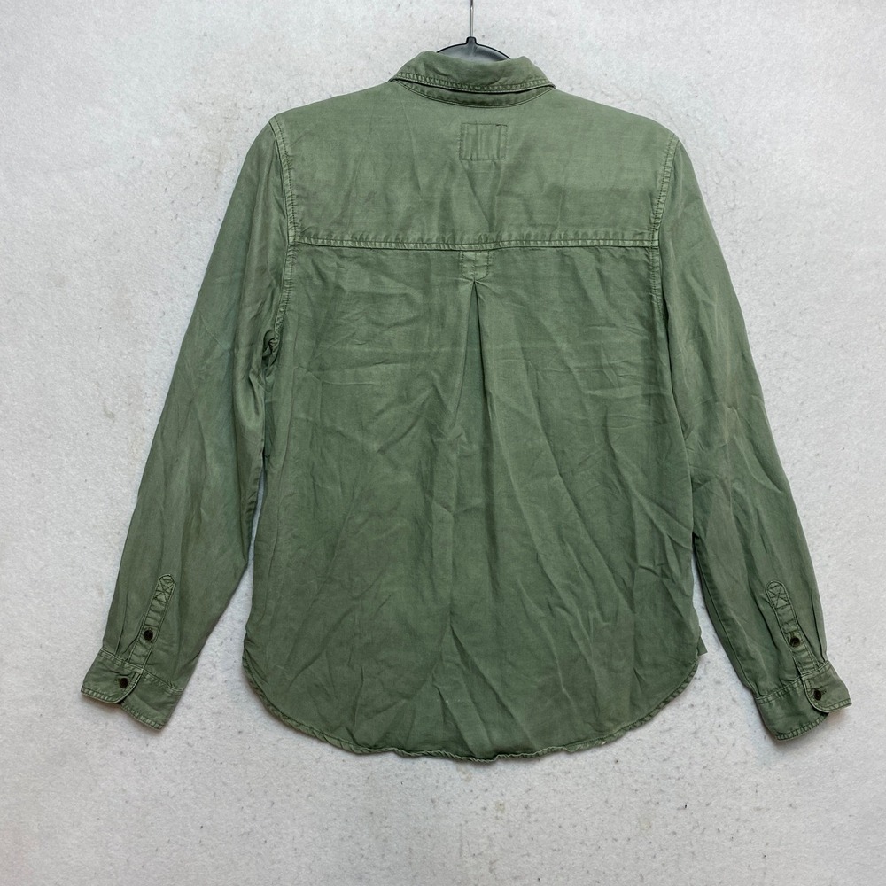 American Eagle Shirt Womens Small Olive Military Utility Button Down - Picture 9 of 10